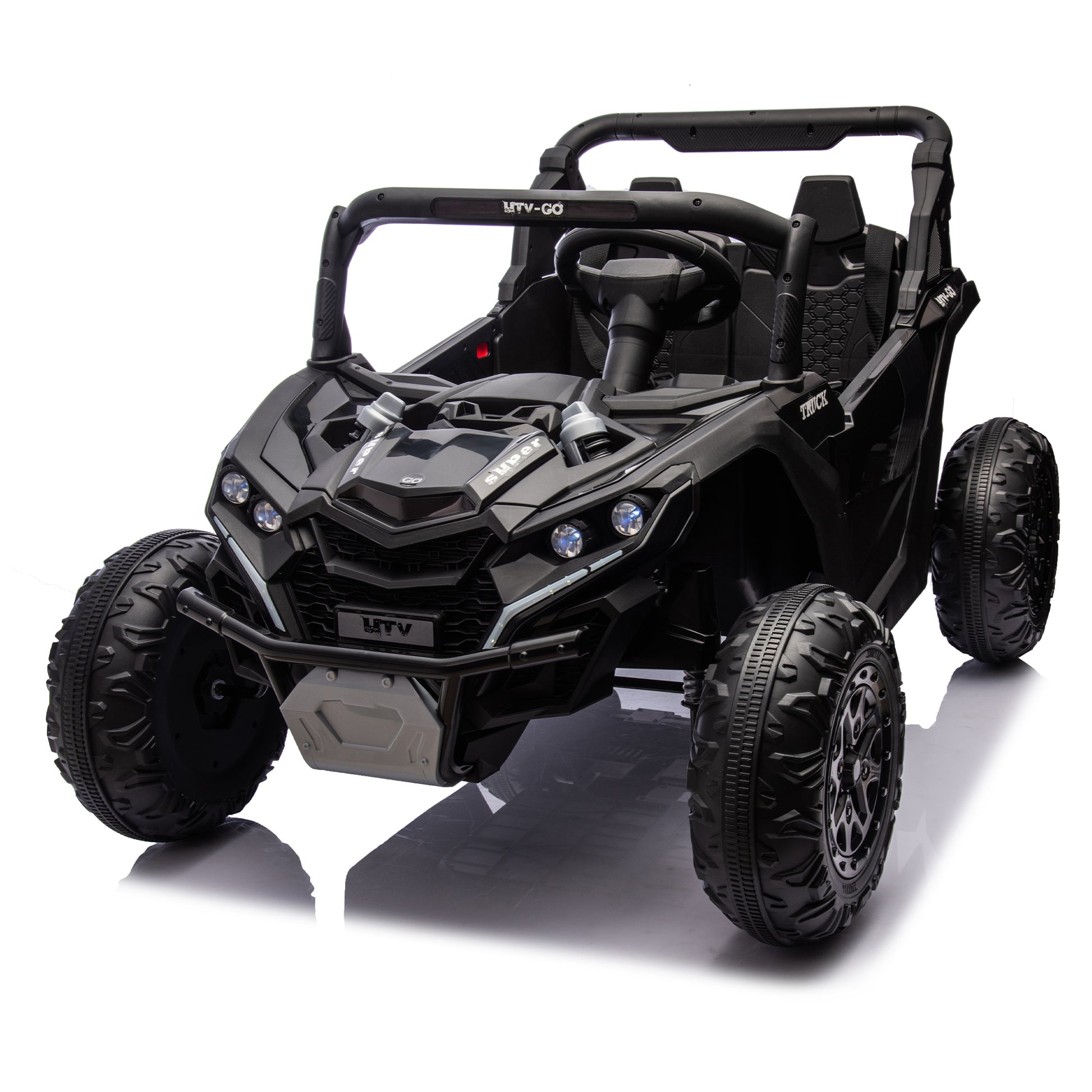 24V Two-Seater Kids Ride On UTV W/Parents Remote Control,Four-Wheel Suspension,Slow Start,Large wheel design,Anti-collision bar,Storage space,Music,USB,Bluetooth,Volume control,LED lights for Kids 3+. Giga Kids Toys Giga https://www.cyberehub.com