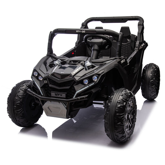 24V Two-Seater Kids Ride On UTV W/Parents Remote Control,Four-Wheel Suspension,Slow Start,Large wheel design,Anti-collision bar,Storage space,Music,USB,Bluetooth,Volume control,LED lights for Kids 3+. Giga Kids Toys Giga https://www.cyberehub.com