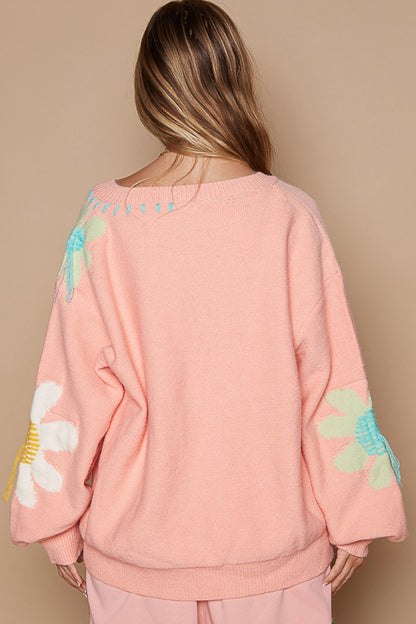 POL V-Neck Long Sleeve Flower Fringe Sweater Tops/Jackets/Sweaters Clothing Tops POL Ship from USA TikTok Trendsi USPS Walmart Trendsi https://www.cyberehub.com