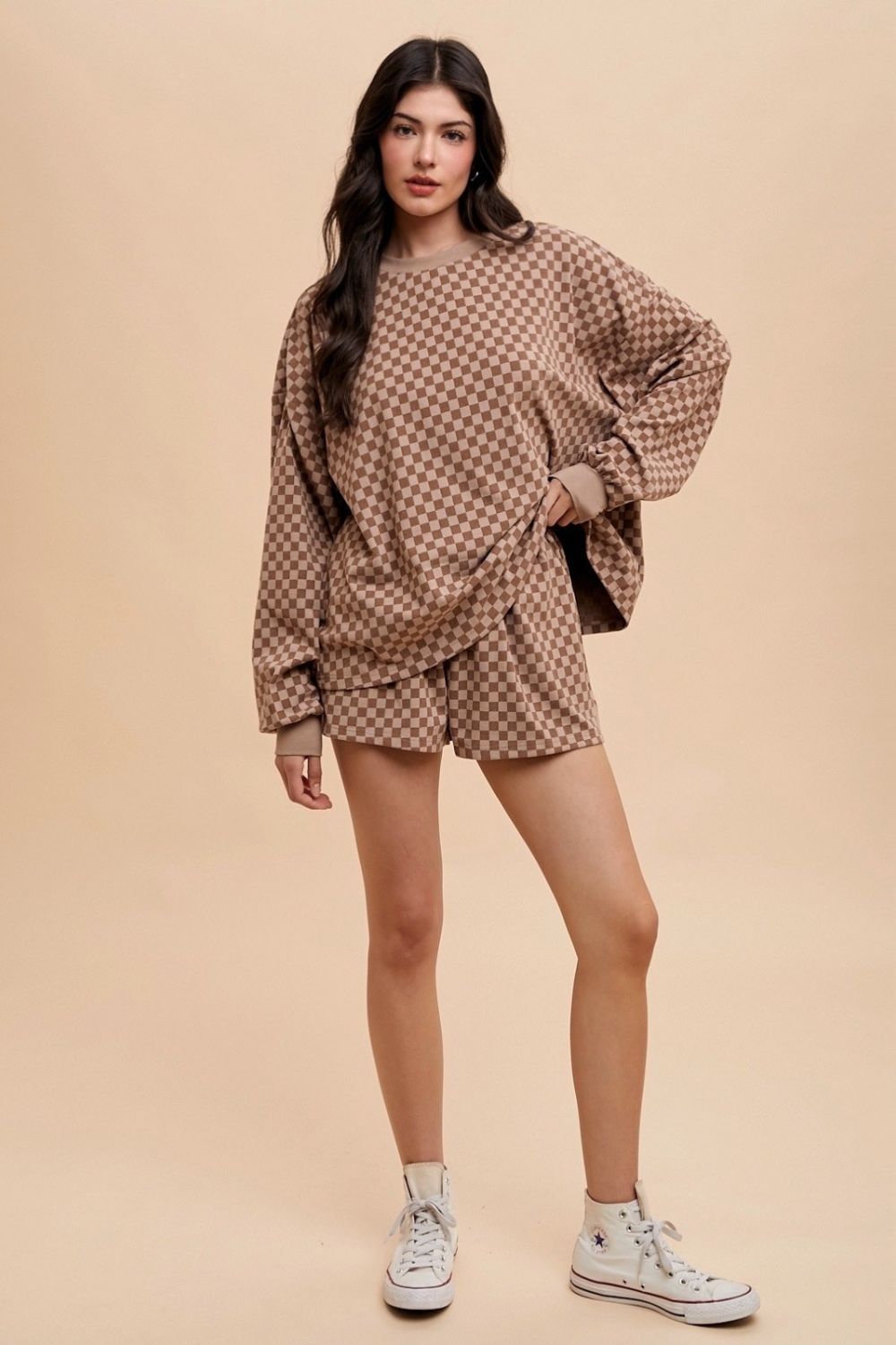 Annie Wear Checkered Round Neck Top and Drawstring Shorts Set Apparel Annie Wear Apparel Ship from USA TikTok Trendsi Trendsi https://www.cyberehub.com