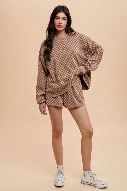 Annie Wear Checkered Round Neck Top and Drawstring Shorts Set Apparel Annie Wear Apparel Ship from USA TikTok Trendsi Trendsi https://www.cyberehub.com