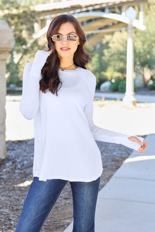 Basic Bae Full Size Round Neck Long Sleeve T-Shirt White Apparel/Tops Basic Bae Ship from USA TikTok Tops Trendsi USPS Walmart Walmart Apparel Trendsi https://www.cyberehub.com
