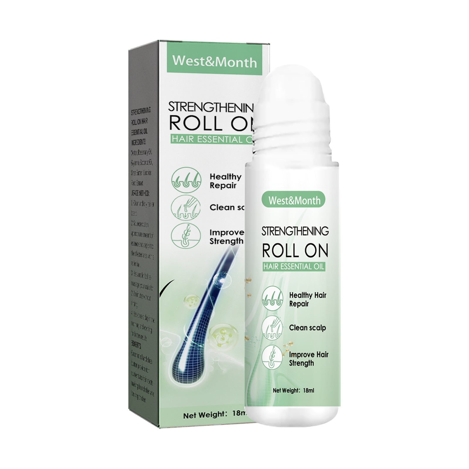 West&Month Hair Roller Balls Scalp Massage Moisturizing Hair Roots Thickening Hair Hair Treatment Roller Balls Essential Oil 1pcs Health Beauty CJ USa USPS Muqe https://www.cyberehub.com