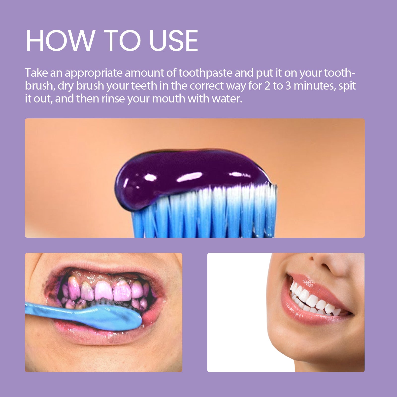 Purple Corrector, Clean Stains Whitening Teeth Care Gums Fresh Mouth Care Toothpaste Health Eprolo https://www.cyberehub.com