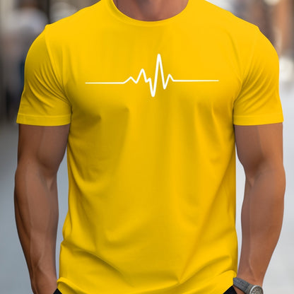 Creative Graphic Printed Men's Creative Top, Casual Short Sleeved Round Neck T-shirt, Summer Outdoor Men's Clothing Lemon Yellow Apparel/Shirt/Graphic Shirt SNULLO https://www.cyberehub.com