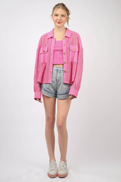 VERY J Button Up Long Sleeve Lace Shirt Tops/Jackets/Sweaters Clothing Tops Ship from USA TikTok Trendsi USPS VERY J Walmart Trendsi https://www.cyberehub.com