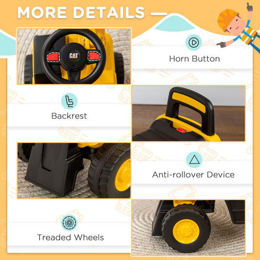 Aosom Excavator Ride on Toy, CAT Licensed Kids Manual Pedal Ride on Excavator with Manual Shovel, Horn, Hidden Storage for 18-36 Months Boys and Girls, Yellow Car Giga GNJ Toys Walmart Giga https://www.cyberehub.com