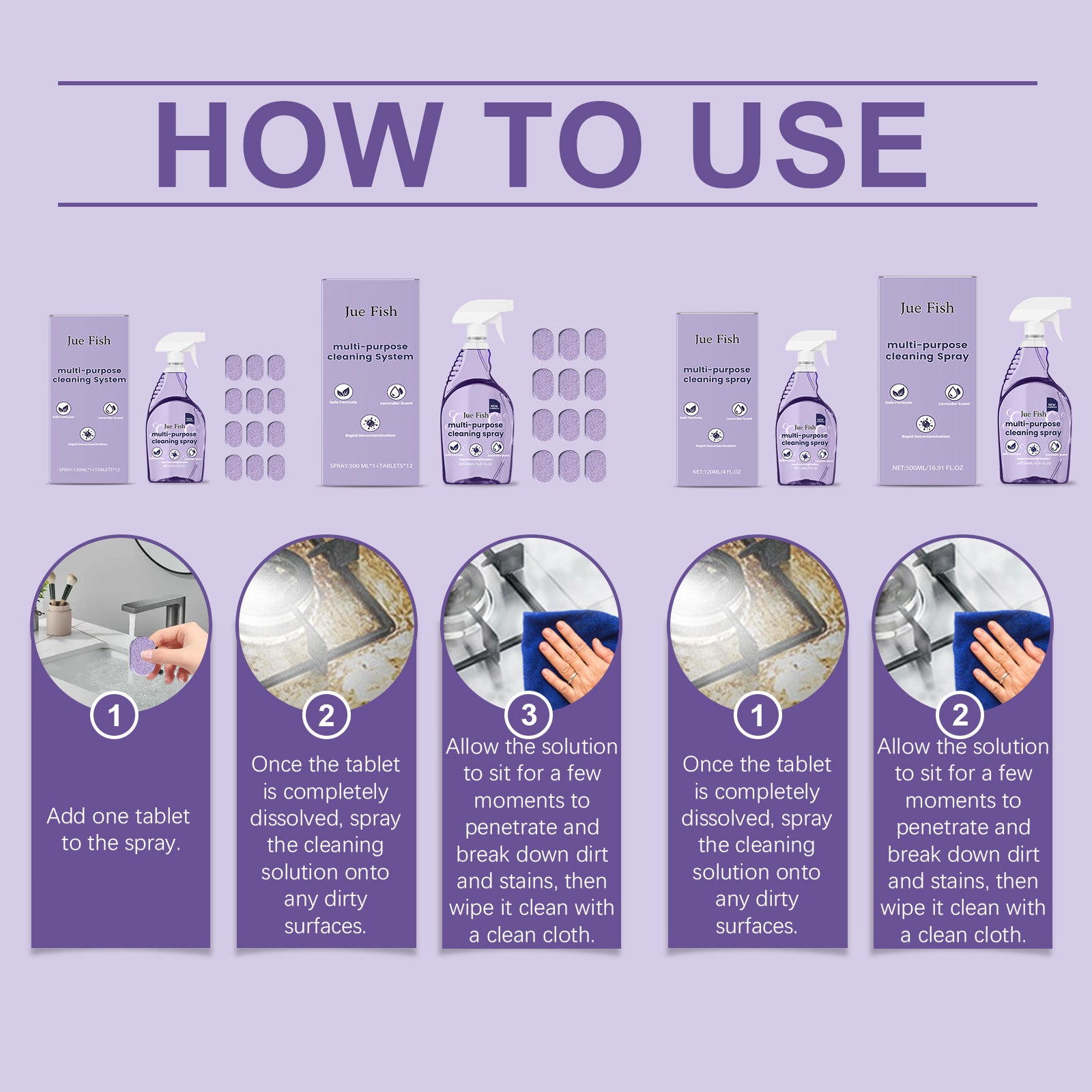 Jue-Fish Multi-Purpose Cleaner Easily Cleans Grease Stains On Cooktops And Utensils Home & Garden Home Goods Eprolo https://www.cyberehub.com
