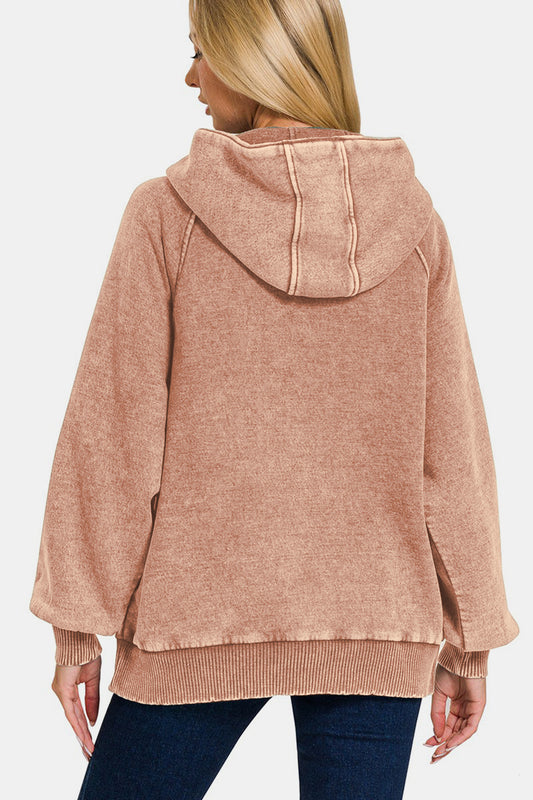 Zenana Acid Wash Fleece Kangaroo Hoodie Apparel/Tops Ship from USA TikTok Tops Trendsi USPS Walmart Walmart Apparel Zenana Trendsi https://www.cyberehub.com