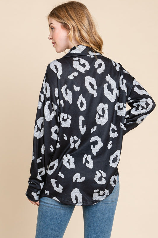 BOMBOM Animal Print Button Up Knit Shacket Tops/Jackets/Sweaters BOMBOM Clothing Tops Ship from USA TikTok Trendsi USPS Walmart Trendsi https://www.cyberehub.com