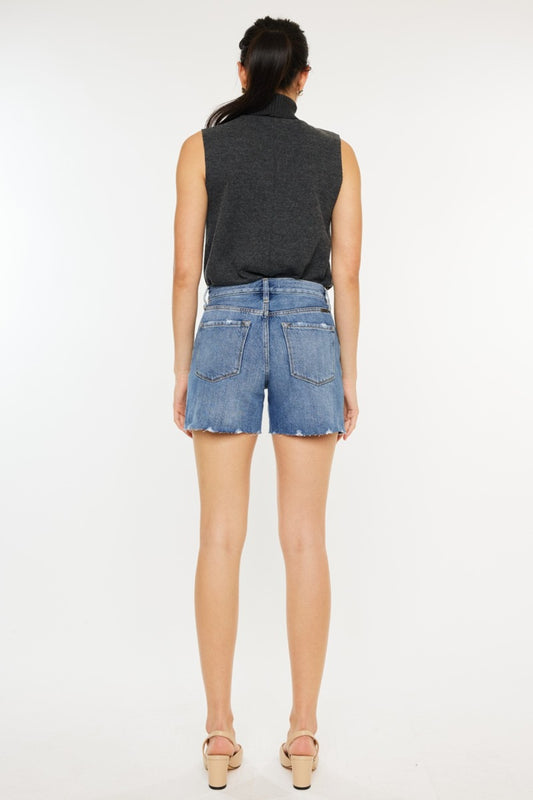 Kancan Distressed High Waist Denim Shorts Bottoms Bottoms Clothing Kancan Pants Ship from USA Women Trendsi https://www.cyberehub.com