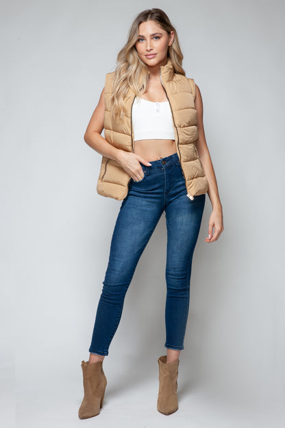 Snobbish Zip Up Turtleneck Vest with Pockets Shirt Apparel Clothing Tops price-change-job-active Ship from USA Shirts Snobbish USA Women Trendsi https://www.cyberehub.com