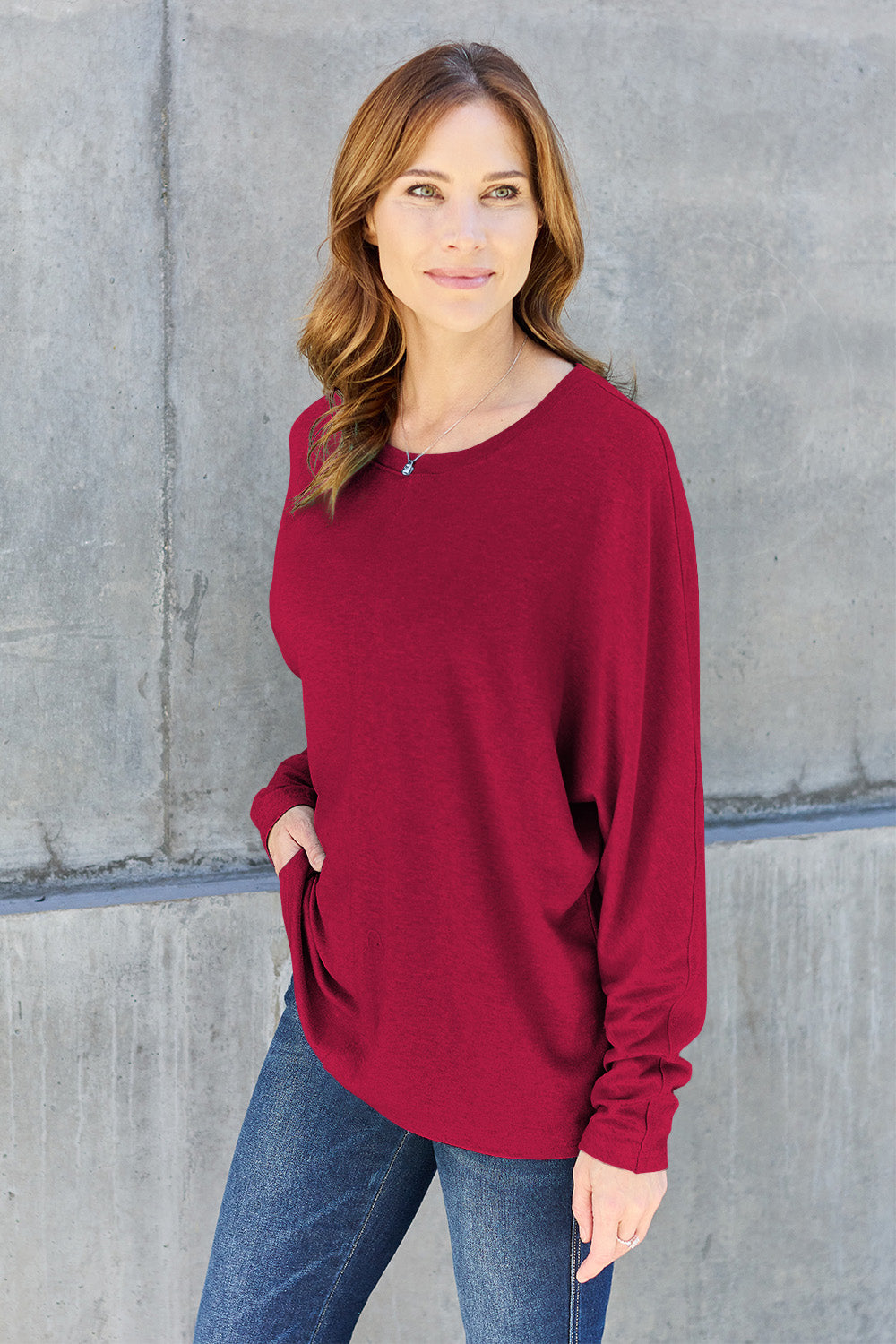 Double Take Full Size Round Neck Long Sleeve T-Shirt Apparel/Tops Double Take Outlets 2.20-3.30 Ship from USA TikTok Tops Trendsi USPS Walmart Walmart Apparel Trendsi https://www.cyberehub.com