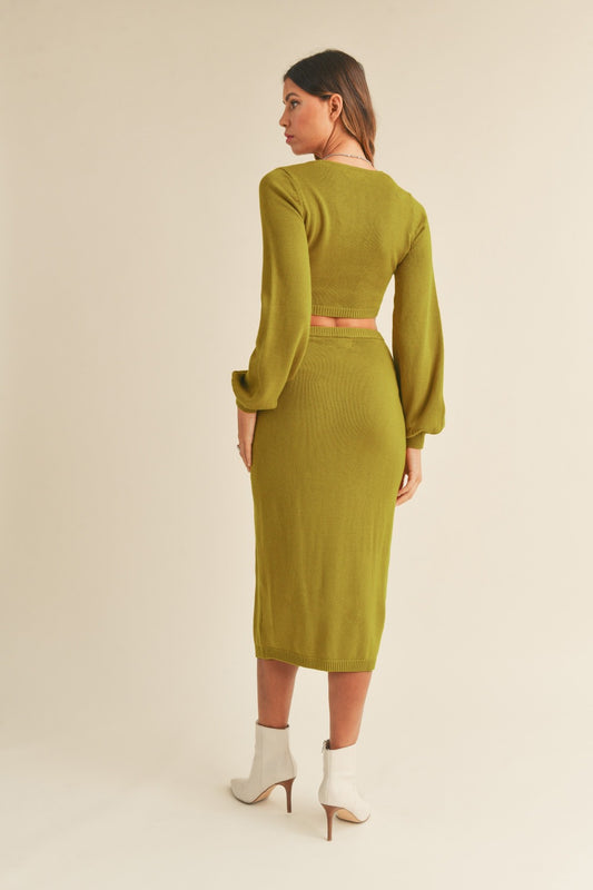 MABLE Front Twisted Knit Top and Midi Skirt Set Shirt Apparel Clothing Tops MABLE Ship from USA Shirts USA Women Trendsi https://www.cyberehub.com