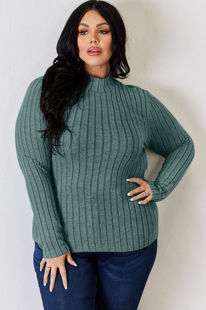 Basic Bae Full Size Ribbed Mock Neck Long Sleeve T-Shirt Apparel/Tops Basic Bae Ship from USA TikTok Tops Trendsi USPS Walmart Walmart Apparel Trendsi https://www.cyberehub.com