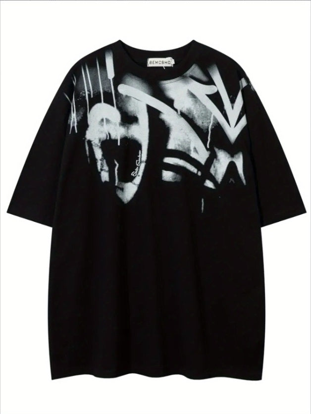 Printed Short Sleeves Black Apparel/Shirt/Graphic Shirt SNULLO https://www.cyberehub.com