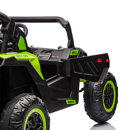 24V Two-Seater Kids Ride On UTV W/Parents Remote Control,Four-Wheel Suspension,Slow Start,Large wheel design,Anti-collision bar,Storage space,Music,USB,Bluetooth,Volume control,LED lights for Kids 3+. Giga Kids Toys Giga https://www.cyberehub.com