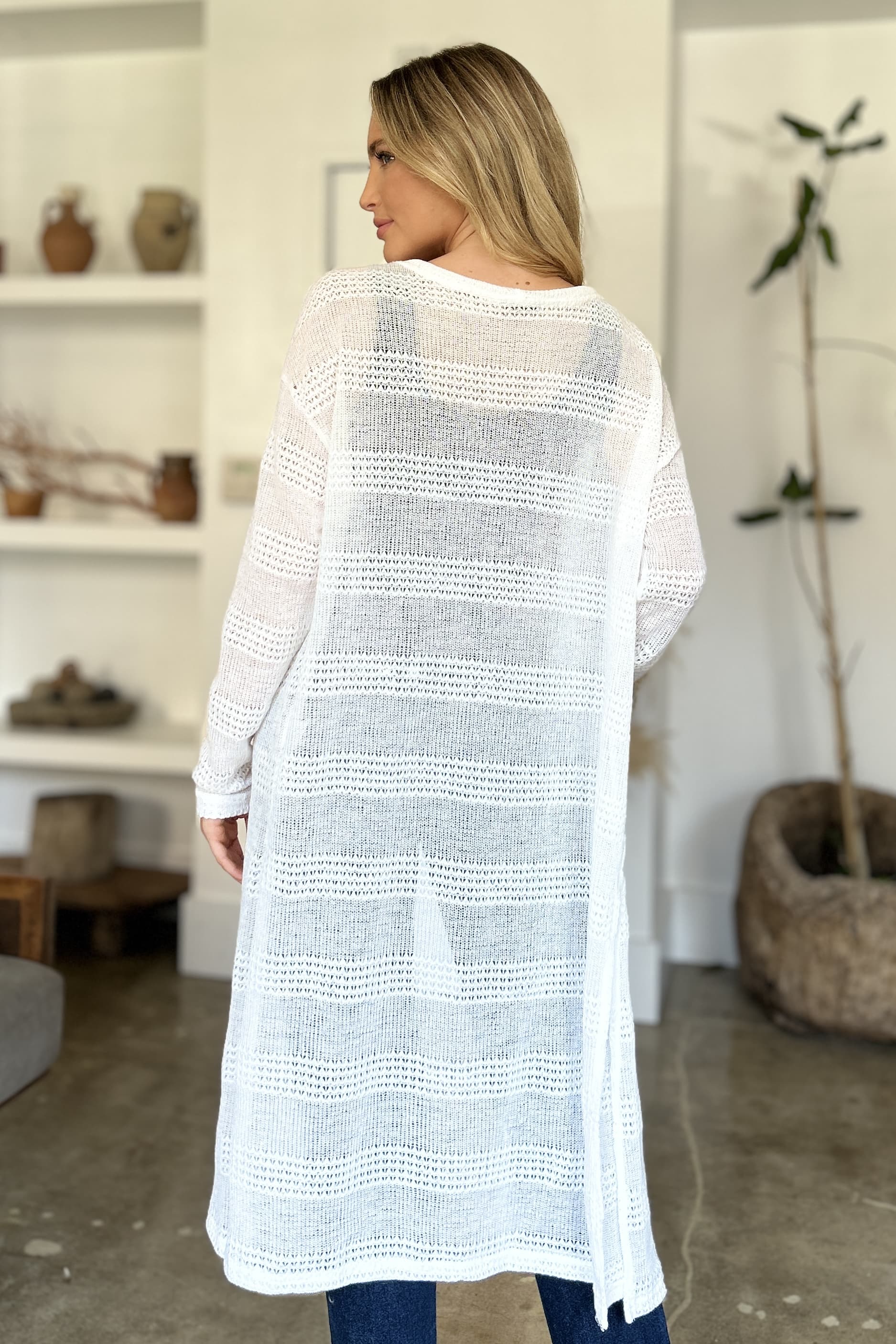Double Take Full Size Open Front Longline Cardigan Shirt Apparel Clothing Tops Double Take Ship from USA Shirts USA Women Trendsi https://www.cyberehub.com