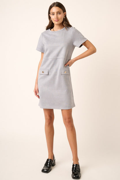 Mittoshop Suede Short Sleeve Mini Dress Apparel/Dress Dress Mittoshop Ship from USA TikTok Trendsi USPS Walmart Walmart Apparel Trendsi https://www.cyberehub.com