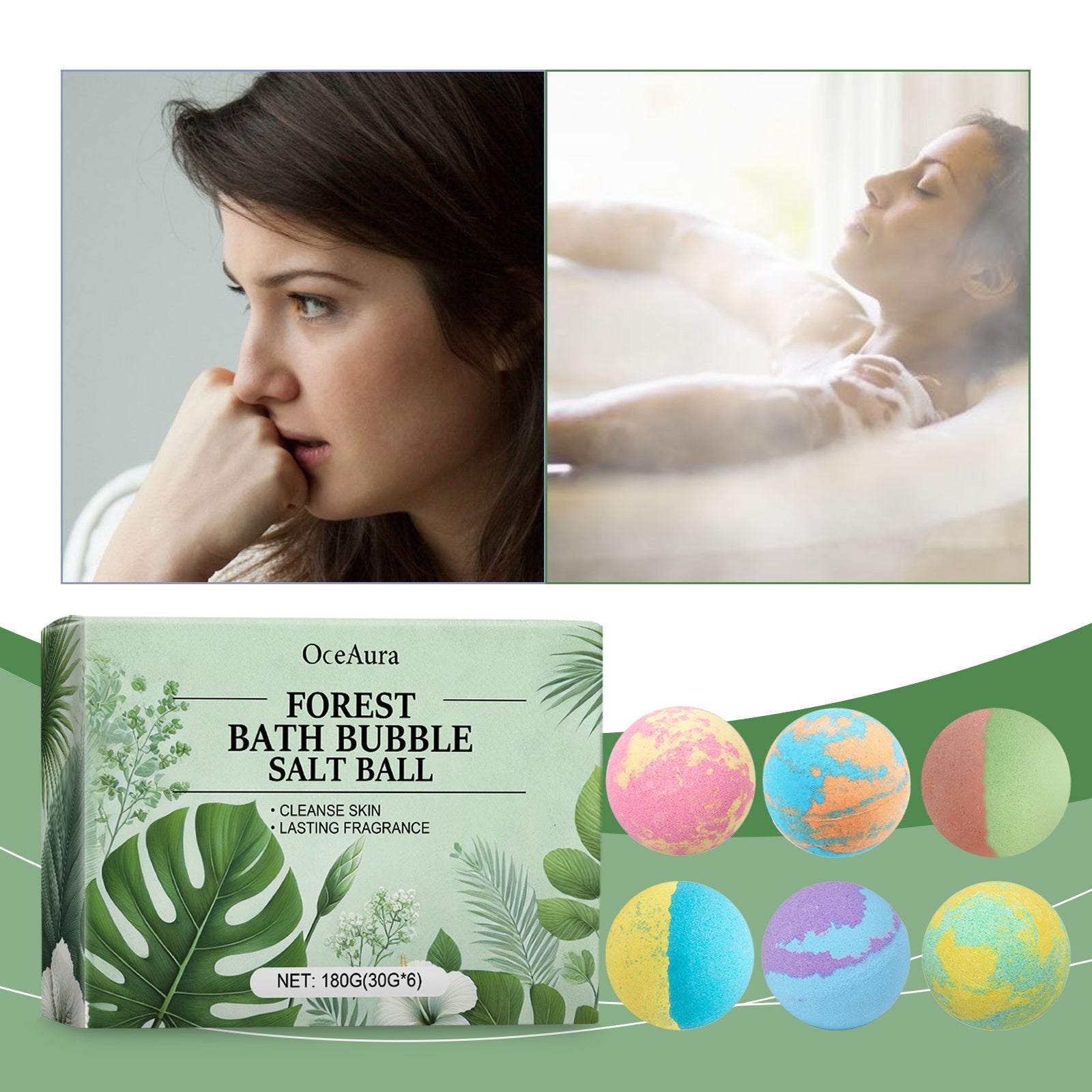 OceAura Fragrant Shower Ball, Plant-Scented Shower Ball Cleans And Moisturizes The Body With A Colorful And Fragrant Shower Ball Health & Beauty Health & Beauty Under 10 UniversalMaax https://www.cyberehub.com