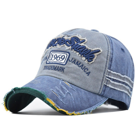 Ripped Retro Duck Tongue Stitching Letters Baseball Hat Apparel/Hat CJ Hat Ship From China CJ https://www.cyberehub.com