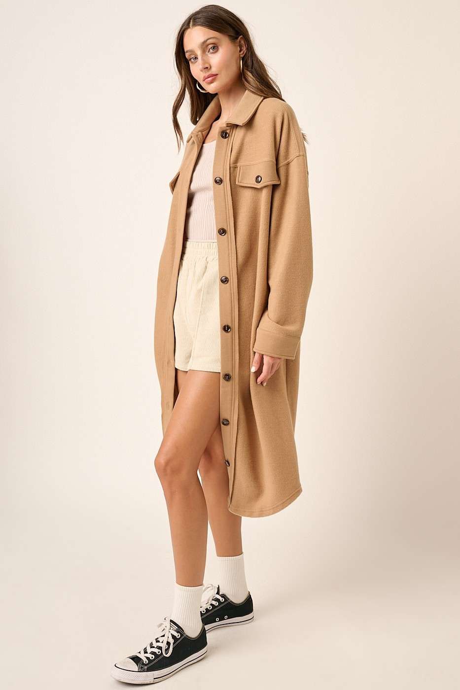 Mittoshop Button Up Drop Shoulder French Terry Longline Jacket Apparel Apparel Mittoshop Ship from USA TikTok Trendsi Trendsi https://www.cyberehub.com