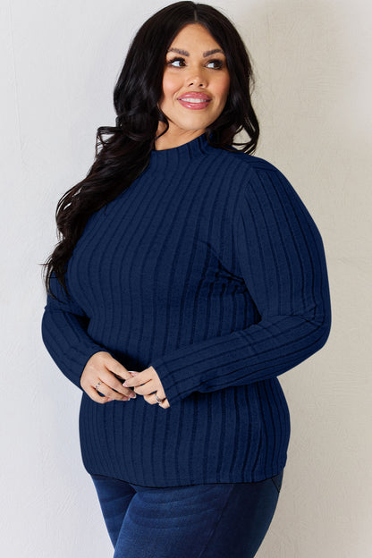 Basic Bae Full Size Ribbed Mock Neck Long Sleeve T-Shirt Apparel/Tops Basic Bae Ship from USA TikTok Tops Trendsi USPS Walmart Walmart Apparel Trendsi https://www.cyberehub.com