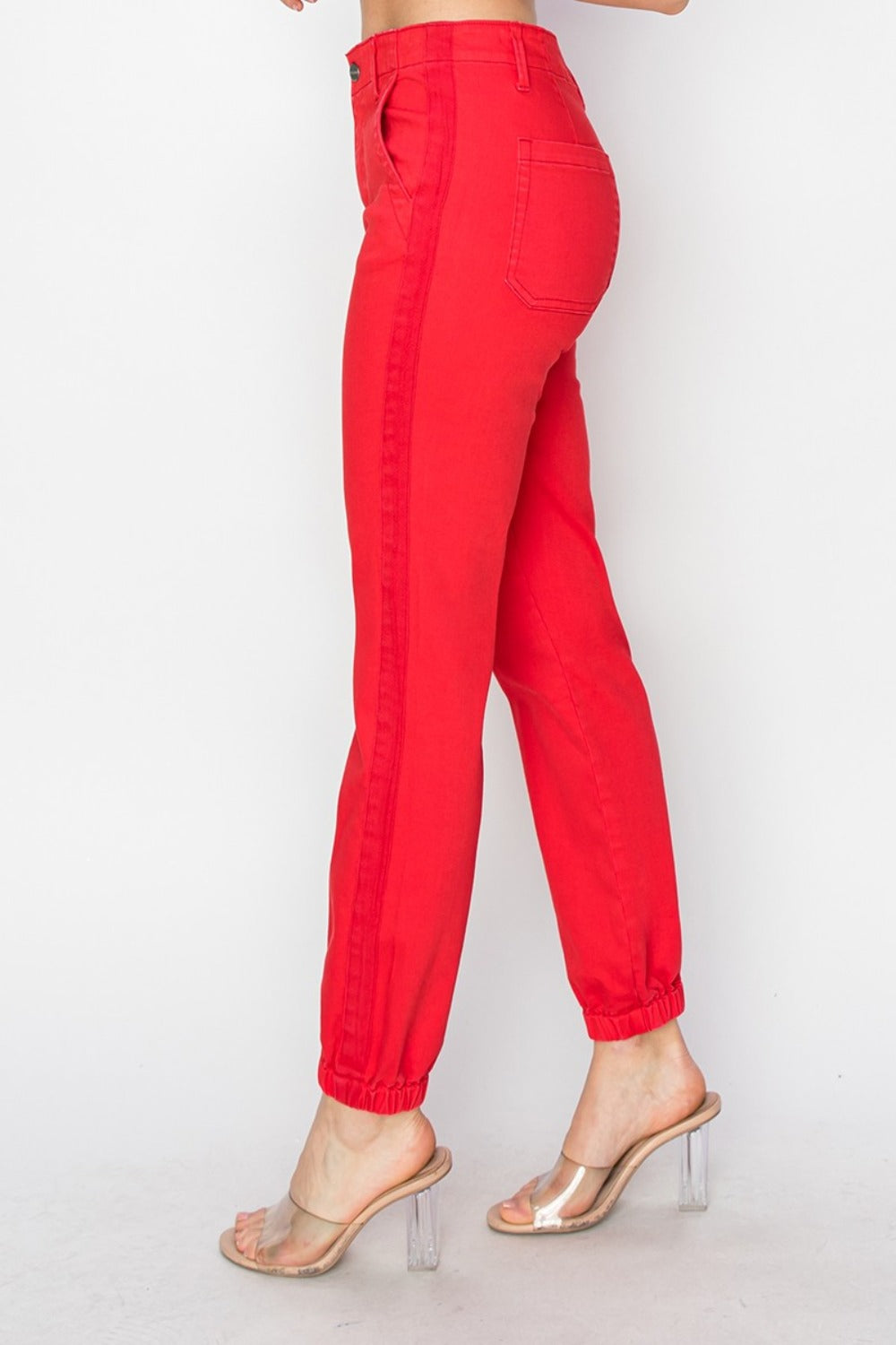 RISEN Full Size High Waisted Jogger Jeans Bottoms Bottoms Clothing RISEN Ship from USA Women Trendsi https://www.cyberehub.com
