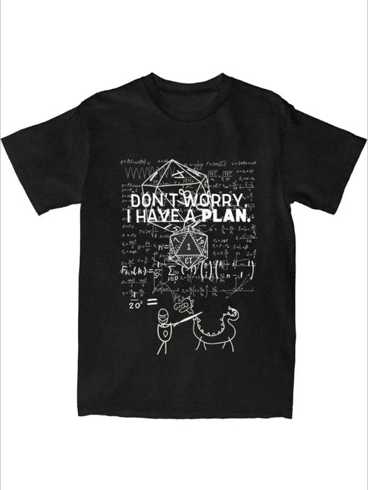 Dungeon Dragon D20 Dice Men Women's T Shirts Dnd Game I Have A Plan Accessories Funny Tees T-Shirts Gift Clothing Apparel/Shirt/Graphic Shirt SNULLO https://www.cyberehub.com