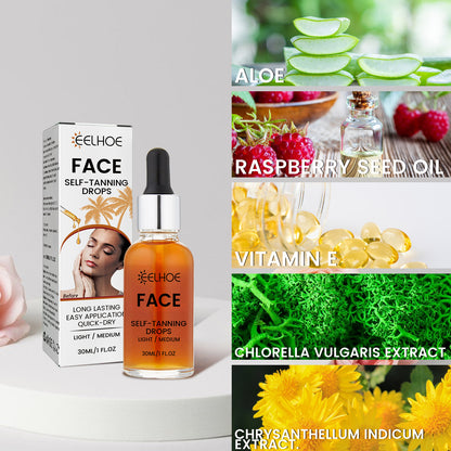 EELHOE Facial Tanning Essence For Achieving A Natural And Stylish Wheat Color Or Bronzed Skin Tone, Providing Hydration And Enhancing The Beauty Of The Skin Without The Need For Sunbathing Health Beauty CJ USa USPS Muqe https://www.cyberehub.com