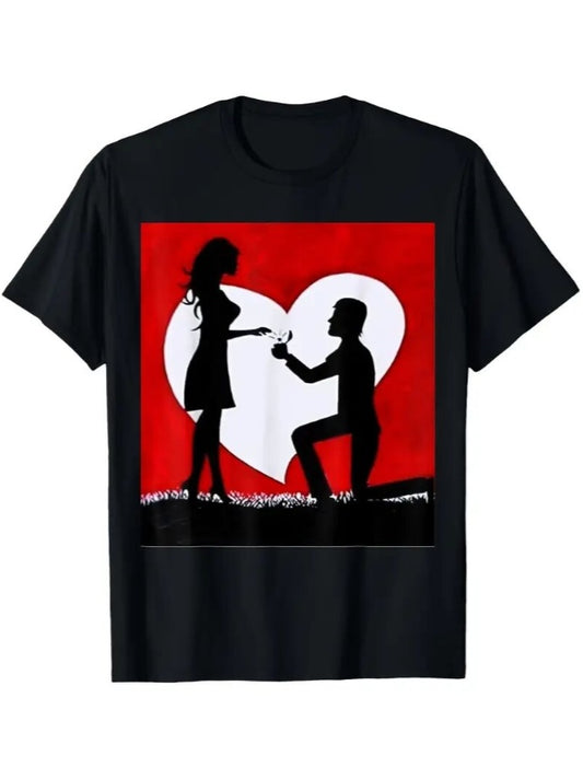 Love Valentine'S Day T-Shirt, Couple T-Shirt, Couple Christmas, Fashion Casual T-Shirt, Short-Sleeved T-Shirt Apparel/Shirt/Graphic Shirt SNULLO https://www.cyberehub.com