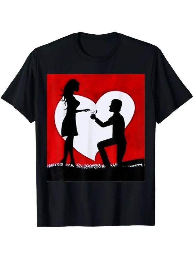 Love Valentine'S Day T-Shirt, Couple T-Shirt, Couple Christmas, Fashion Casual T-Shirt, Short-Sleeved T-Shirt Black Apparel/Shirt/Graphic Shirt SNULLO https://www.cyberehub.com
