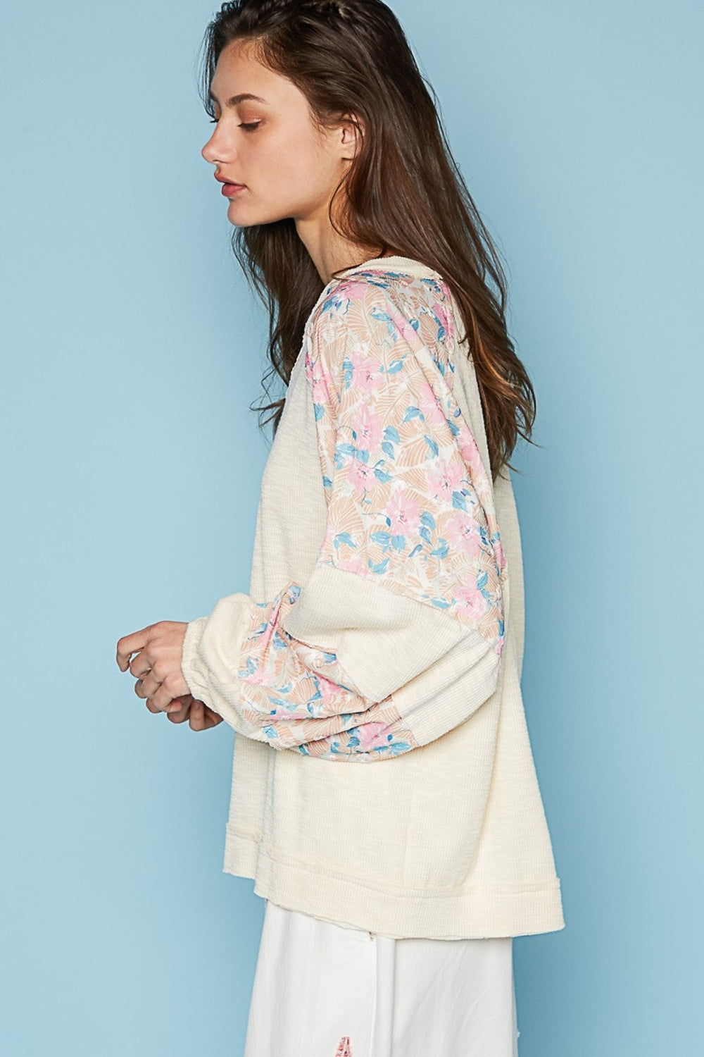 POL Round Neck Balloon Floral Long Sleeve Top Apparel/Tops POL Ship from USA TikTok Tops Trendsi USPS Walmart Walmart Apparel Trendsi https://www.cyberehub.com