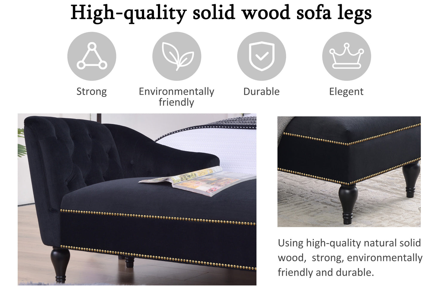 [New+Video] 58''Velvet Chaise Lounge,Button Tufted Right Arm Facing Lounge Chair with Nailhead Trim & Solid Wood Legs for Living Room or Office,Sleeper Lounge Sofa (New style of WF284880AAB) Giga GNJ Home Home & Garden Sofa Walmart Giga https://www.cyberehub.com