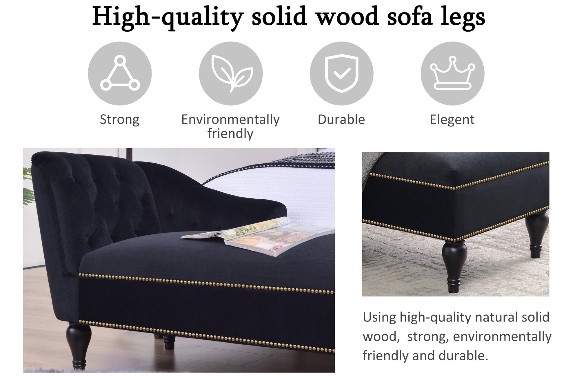 [New+Video] 58''Velvet Chaise Lounge,Button Tufted Right Arm Facing Lounge Chair with Nailhead Trim & Solid Wood Legs for Living Room or Office,Sleeper Lounge Sofa (New style of WF284880AAB) Giga GNJ Home Home & Garden Sofa Walmart Giga https://www.cyberehub.com