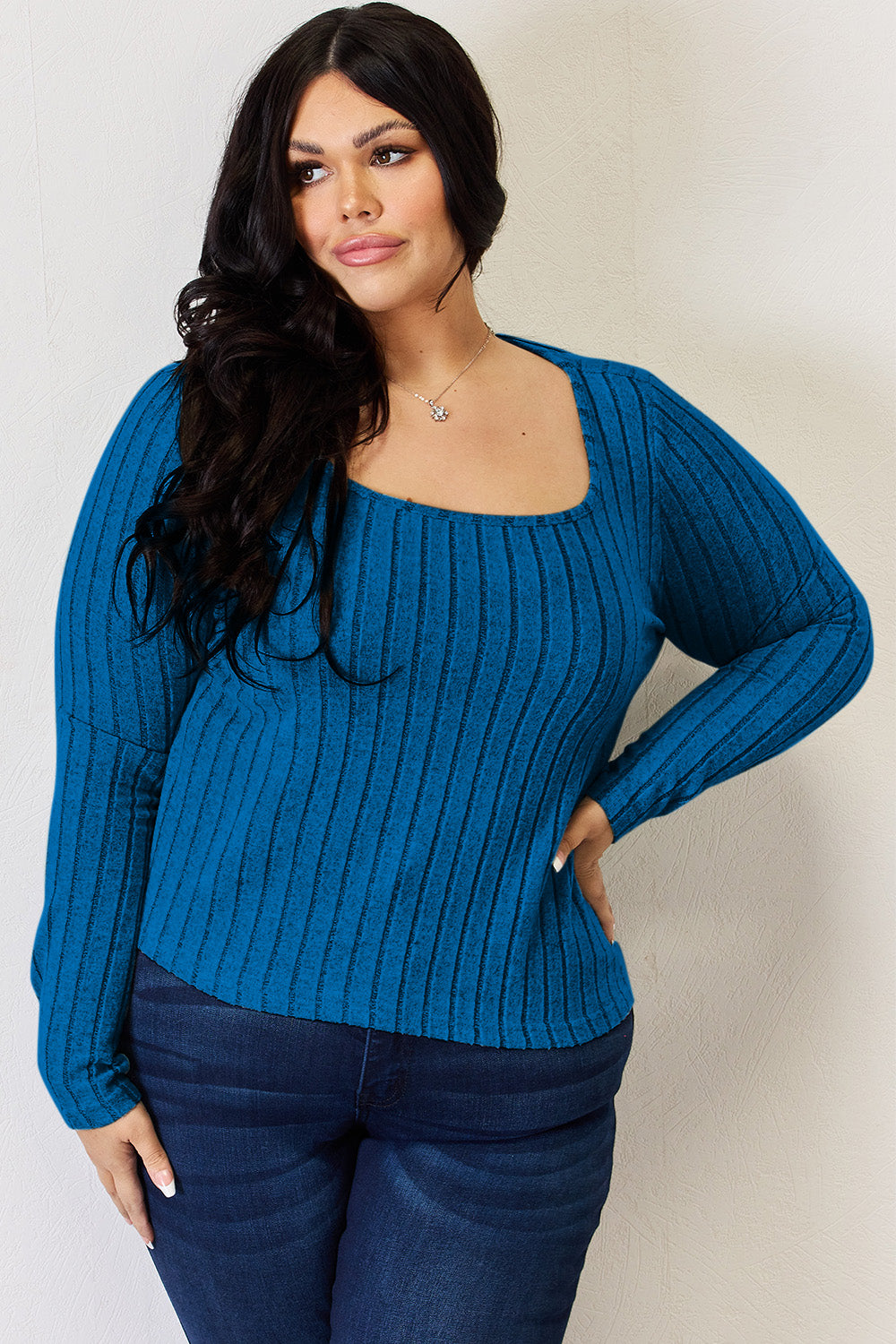Basic Bae Full Size Ribbed Long Sleeve T-Shirt Apparel/Tops Basic Bae Ship from USA TikTok Tops Trendsi USPS Walmart Walmart Apparel Trendsi https://www.cyberehub.com