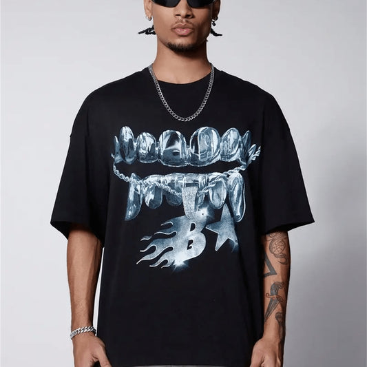 Men's Patterned Printed T-shirt, Summer Casual Short Sleeved T-shirt Apparel/Shirt/Graphic Shirt SNULLO https://www.cyberehub.com