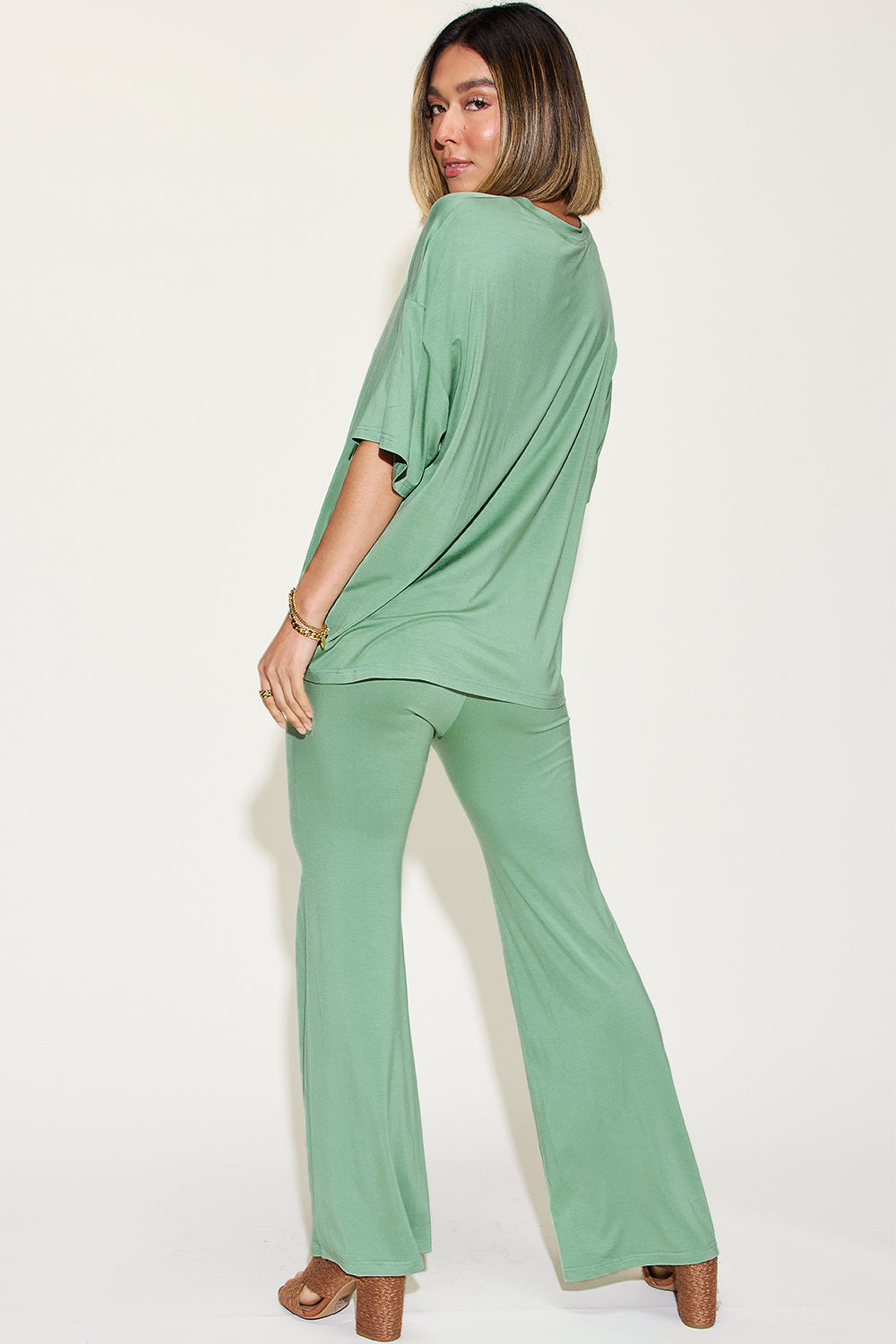 Basic Bae Full Size Bamboo Drop Shoulder T-Shirt and Flare Pants Set Apparel/Tops Basic Bae Ship from USA TikTok Tops Trendsi USPS Walmart Walmart Apparel Trendsi https://www.cyberehub.com