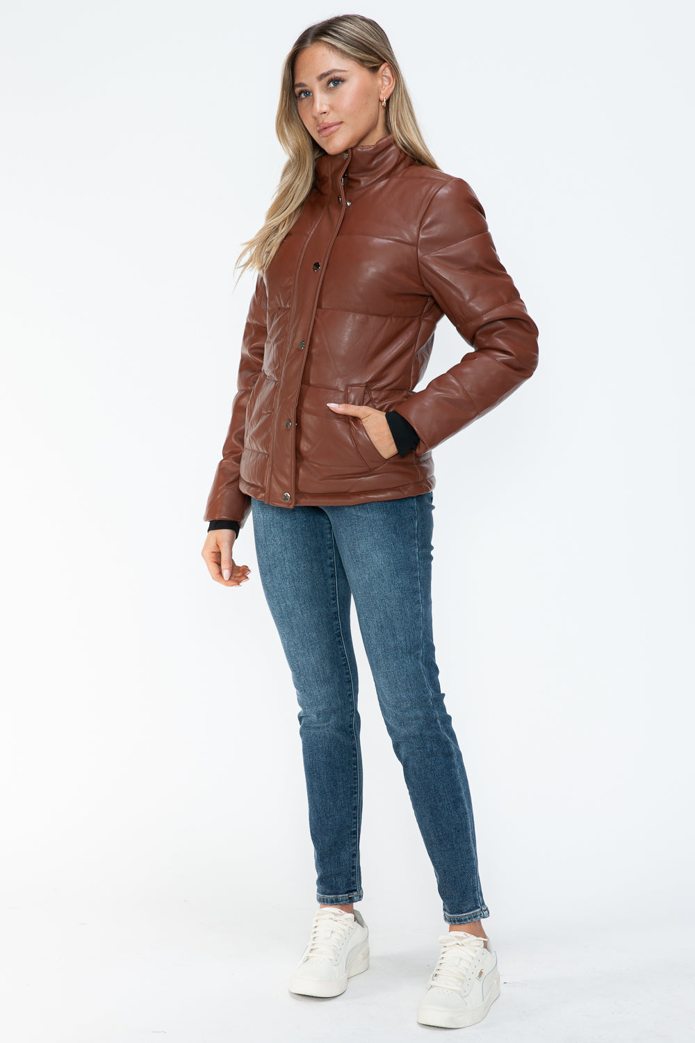 YMI Pocketed Zip Up Turtleneck Puffer Jacket Apparel Featured Ship from USA Tiktok Trendsi USA USPS Walmart YMI outerwear Trendsi https://www.cyberehub.com