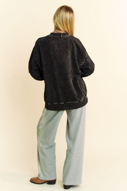 Davi & Dani Stud Star Patch Acid Washed Sweatshirt Apparel/Tops Davi & Dani Ship from USA TikTok Tops Trendsi USPS Walmart Walmart Apparel Trendsi https://www.cyberehub.com