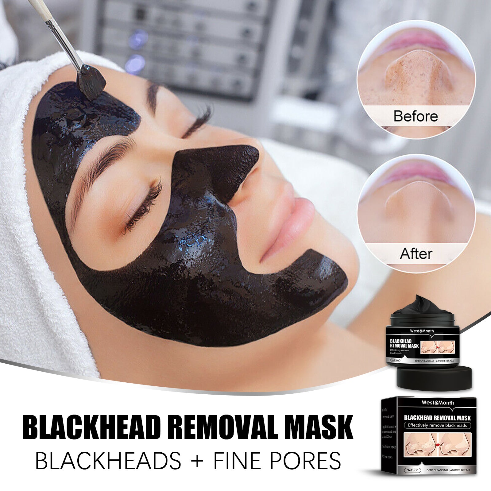 Peel Off Charcoal Deep Cleaning Facial Mask Health Beauty CJ USa USPS Muqe https://www.cyberehub.com