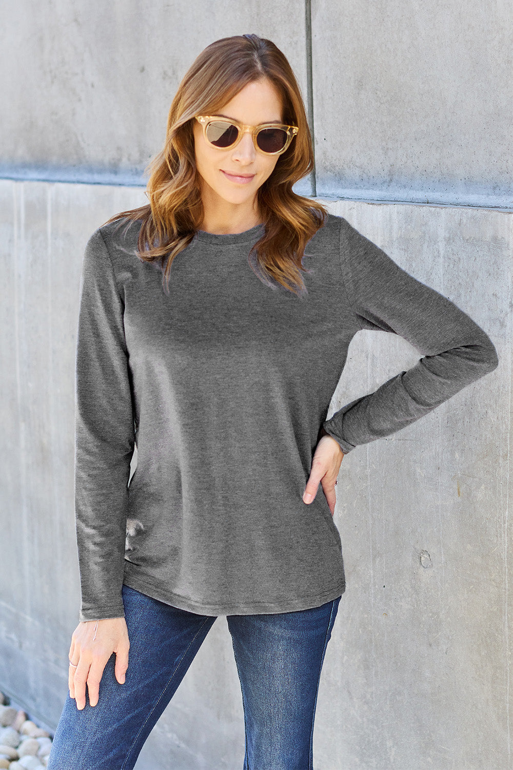 Basic Bae Full Size Round Neck Long Sleeve Top Apparel/Tops Basic Bae Ship from USA TikTok Tops Trendsi USPS Walmart Walmart Apparel Trendsi https://www.cyberehub.com