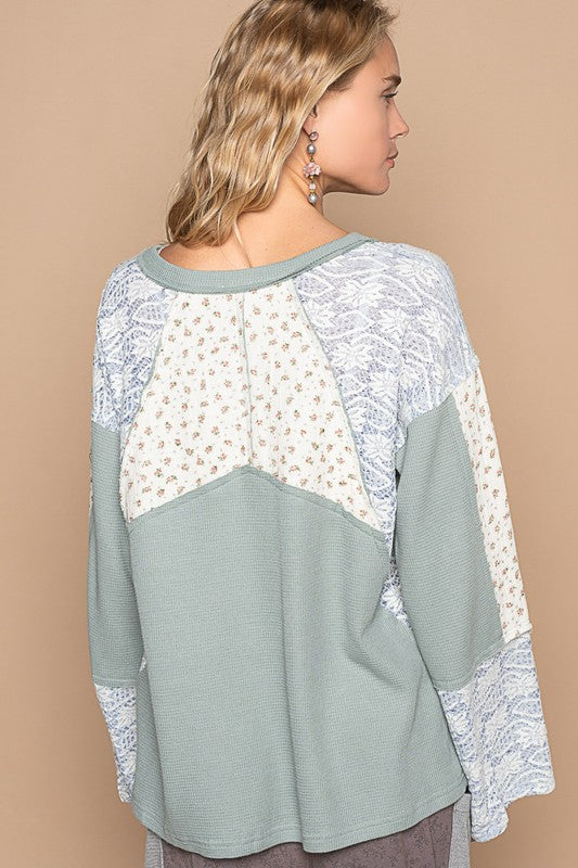 POL Lace Floral Round Neck Knit Top Tops/Jackets/Sweaters Clothing Tops POL Ship from USA TikTok Trendsi USPS Walmart Trendsi https://www.cyberehub.com