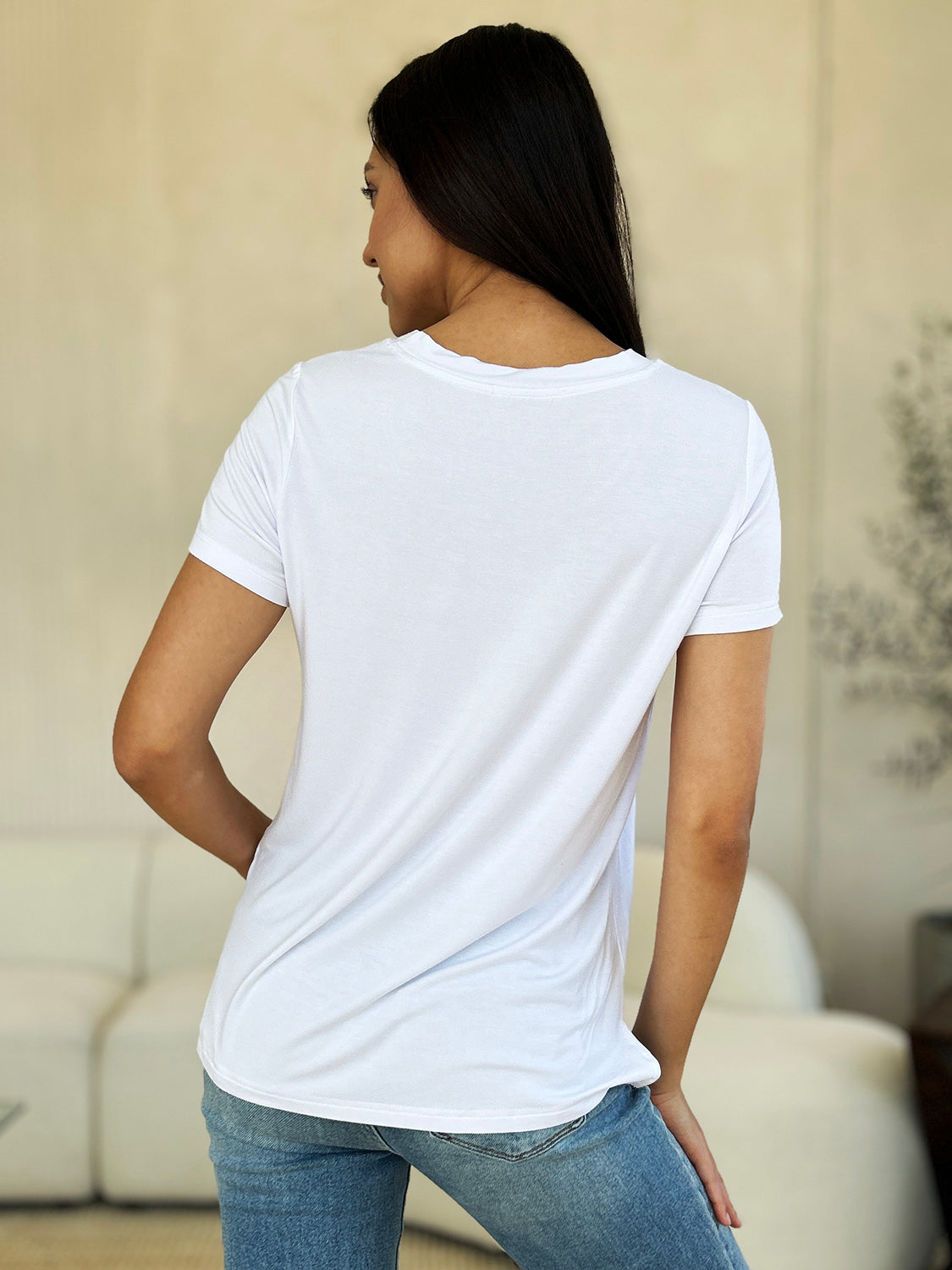 Basic Bae Full Size Round Neck Short Sleeve T-Shirt Apparel/Tops Basic Bae Ship from USA TikTok Tops Trendsi USPS Walmart Walmart Apparel Trendsi https://www.cyberehub.com