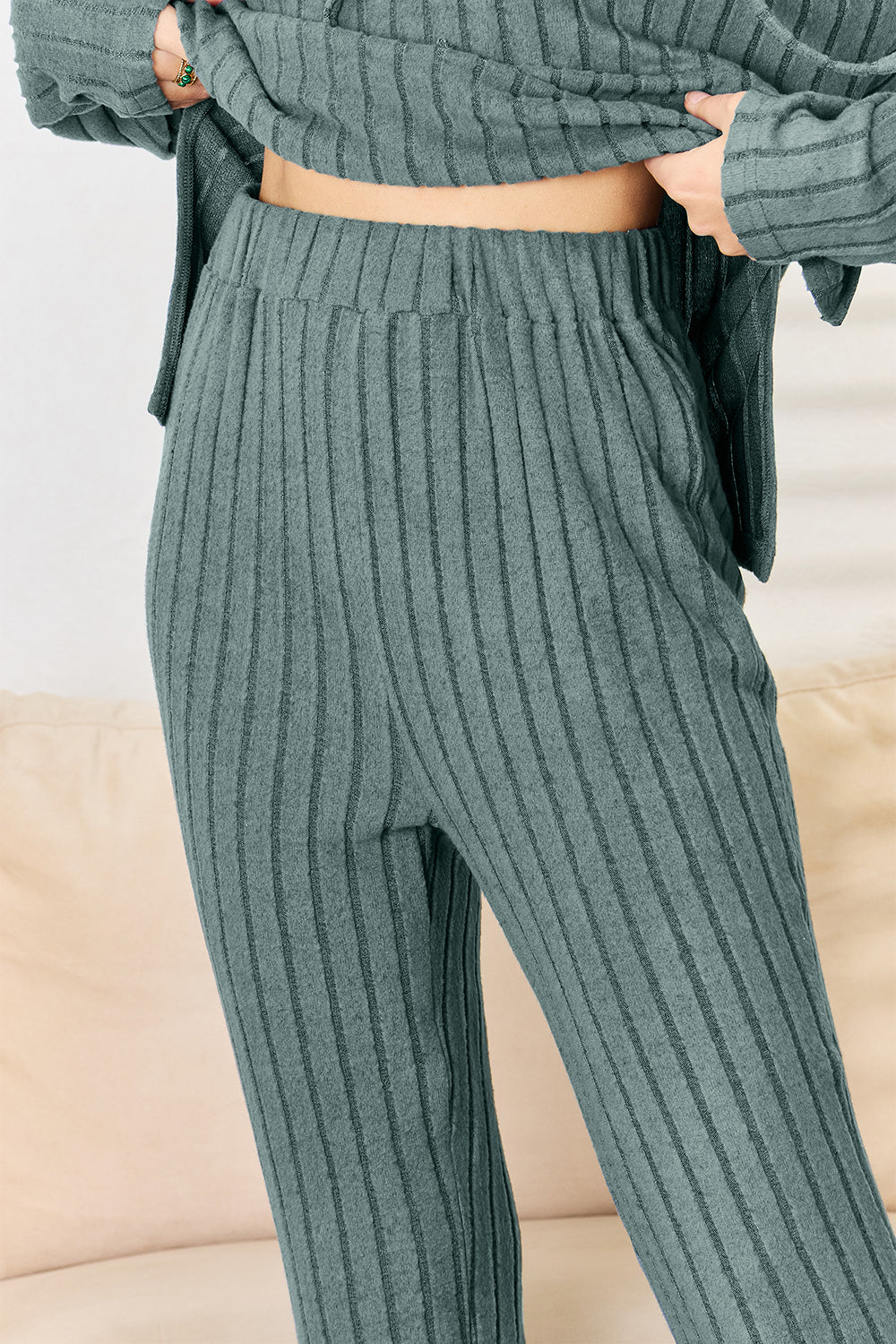 Basic Bae Full Size Ribbed Drawstring Hooded Top and Straight Pants Set Apparel/Tops Basic Bae Ship from USA TikTok Tops Trendsi USPS Walmart Walmart Apparel Trendsi https://www.cyberehub.com