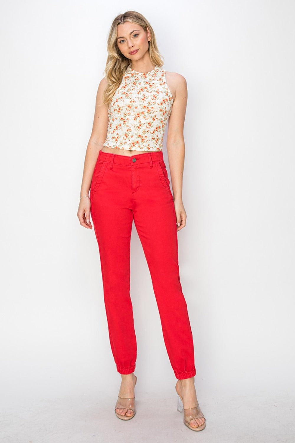 RISEN Full Size High Waisted Jogger Jeans Bottoms Bottoms Clothing RISEN Ship from USA Women Trendsi https://www.cyberehub.com