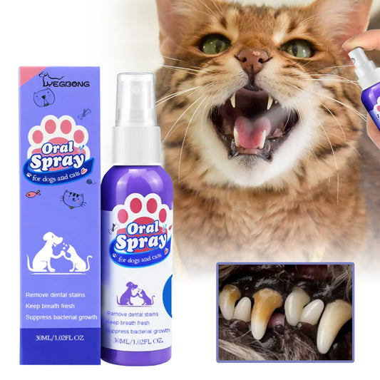 Yegbong Tooth Cleaning Spray For Cats And Dogs, Remove Tooth Stains Fresh Breath Pets Oral Care Spray default title Health Eprolo https://www.cyberehub.com