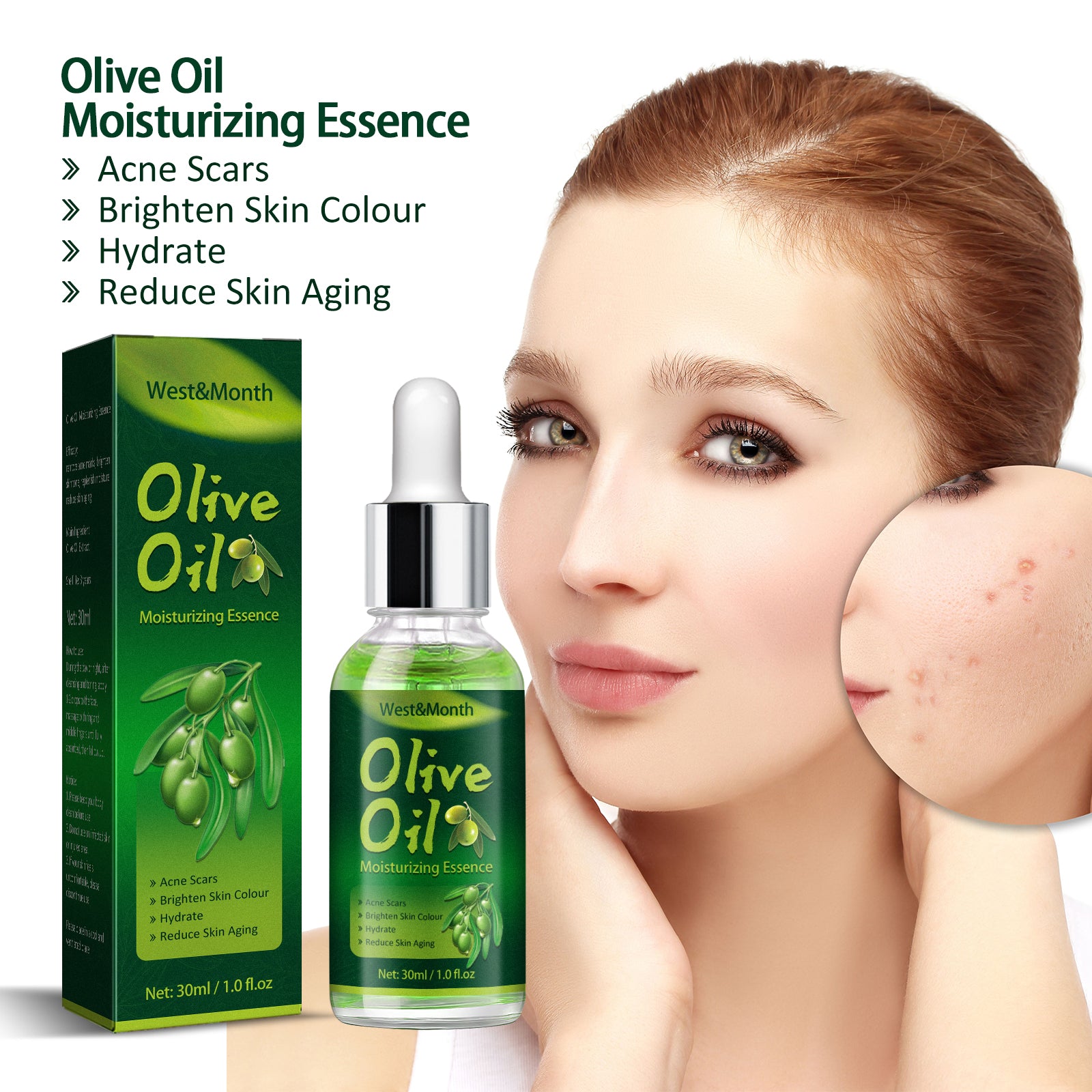 Olive Acne-Clearing Essence, Lightening Acne Mark Removing Closed Mouth Acne Dark Skin Repair Essence Health Eprolo https://www.cyberehub.com
