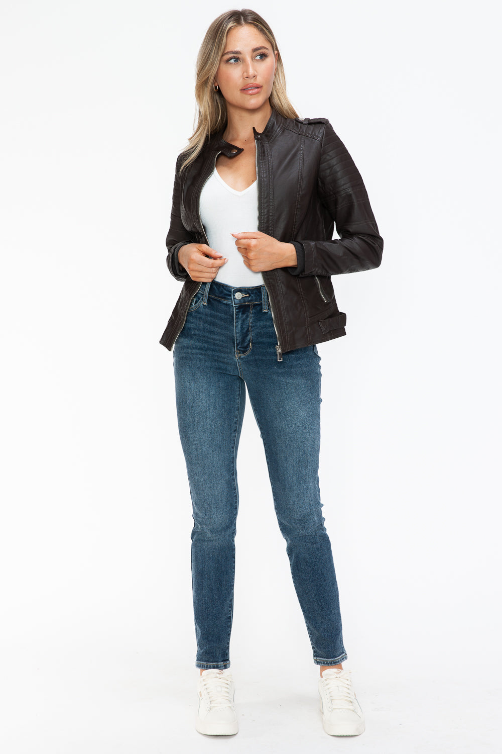 Snobbish PU Leather Biker Jacket with Side Zip Pockets Tops/Jackets/Sweaters Clothing Tops Ship from USA Snobbish TikTok Trendsi USPS Walmart Trendsi https://www.cyberehub.com