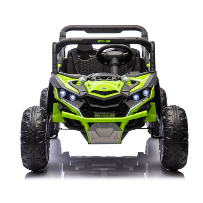 24V Two-Seater Kids Ride On UTV W/Parents Remote Control,Four-Wheel Suspension,Slow Start,Large wheel design,Anti-collision bar,Storage space,Music,USB,Bluetooth,Volume control,LED lights for Kids 3+. Giga Kids Toys Giga https://www.cyberehub.com
